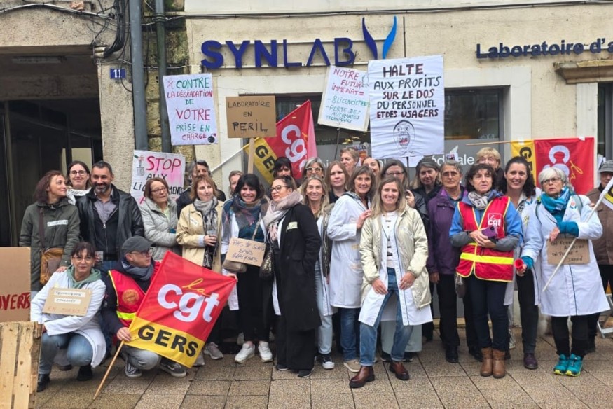 Mobilisation laboratoire Synlab Auch : le Député Taupiac en soutient des salariés alerte sur une menace pour la « sécurité sanitaire du département » !